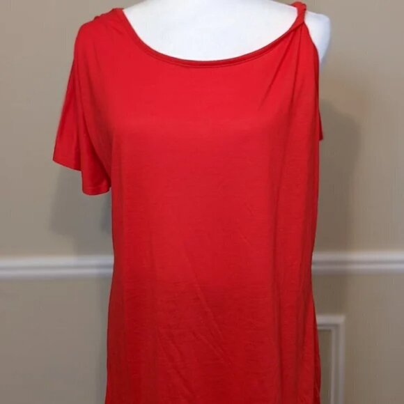 Lane Bryant Cold Shoulder Lightweight Tops in Red & Blue NWOT - Picture 4 of 6